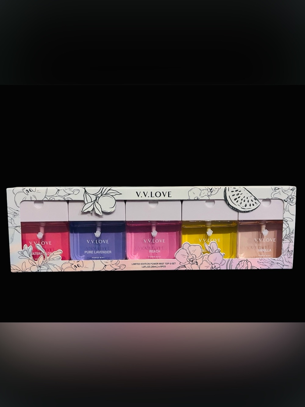V.V.LOVE Limited Edition Power Mist Antibacterial Hand Sanitizer Set of 5